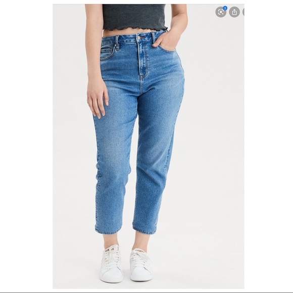 American Eagle Outfitters Denim - NEW American Eagle cropped curvy mom jeans Sz 24